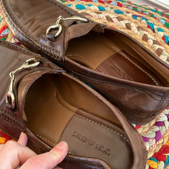 Trask Men's Brown Leather Loafers with Silver Accent Horsebit - Picture 4 of 8